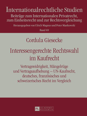 cover image of Interessengerechte Rechtswahl im Kaufrecht
